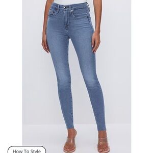 NWT Good American Good Legs High Rise Skinny Jeans size 10 very stretchy comfort